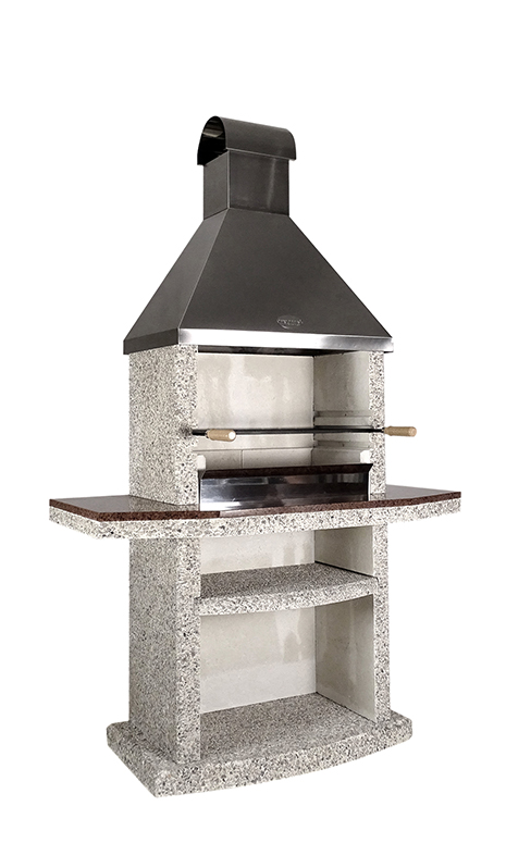 Dismountable fireplace barbecue ELMAS Comfort Lux Quartzite. Stainless steel