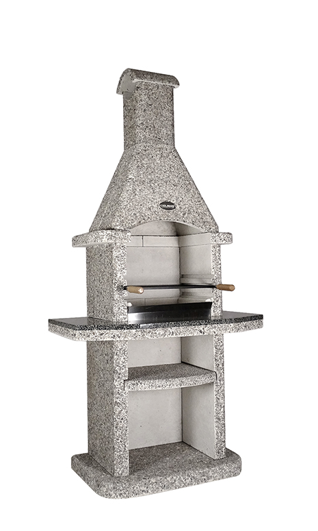 Dismountable fireplace–barbecue ELMAS Classic Lux Concrete 